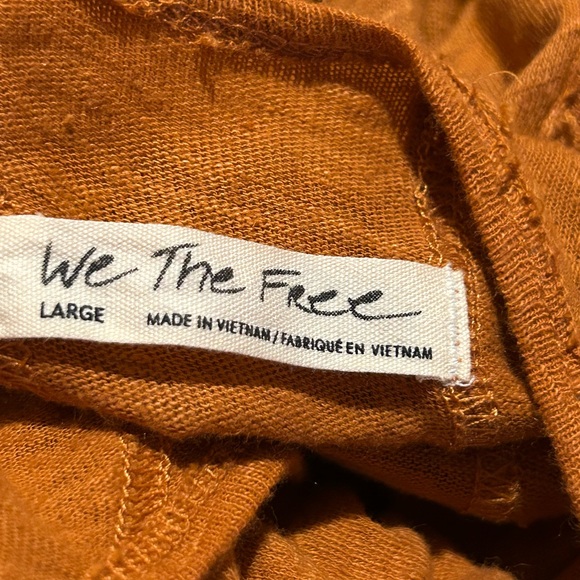 Free People We The Free New Star‎ Distressed Linen Top In Lions Maine - Picture 6 of 9